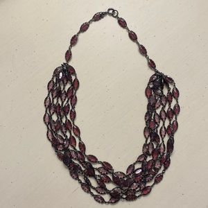 Layered Banana Republic Purple Necklace